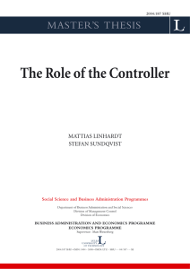 The role of the controller