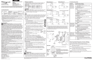 Returning Hybrid Keypads to Factory Settings English