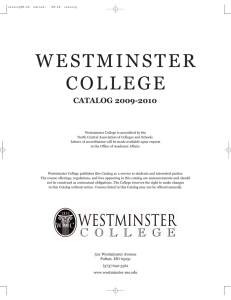 2009-2010 - Westminster College