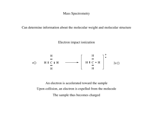 Mass Spectrometry Can determine information about the molecular