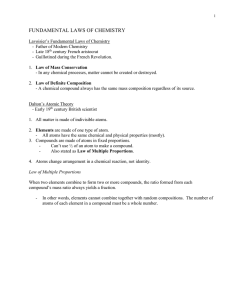 FUNDAMENTAL LAWS OF CHEMISTRY