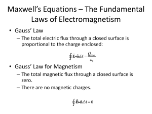Maxwell`s Equations – The Fundamental Laws of Electromagnetism