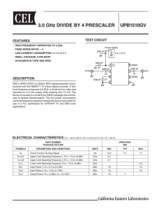 CEL UPB1510GV 3.0 GHz Divide-by-4 Prescaler