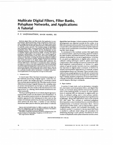Multirate digital filters, filter banks, polyphase networks, and