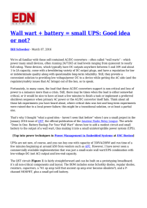 Wall wart + battery = small UPS: Good idea or not?