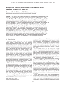 Comparison between predicted and observed sand waves and sand