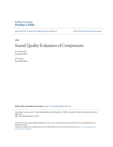 Sound Quality Evaluation of Compressors - Purdue e-Pubs