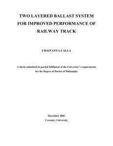 TWO LAYERED BALLAST SYSTEM FOR IMPROVED