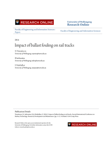 Impact of ballast fouling on rail tracks - Research Online