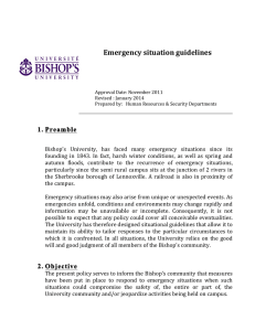 Emergency situation guidelines