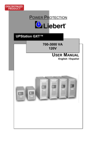 Liebert UPStation GXT - Emerson Network Power