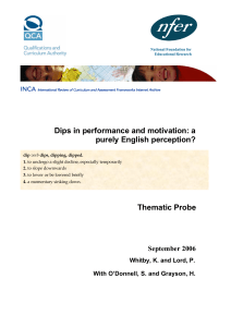 Dips in performance and motivation