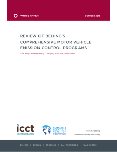 Review of Beijing`s Comprehensive Motor Vehicle Emission Control