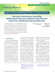 Successive Interference Cancelling MIMO Signal Detection Method