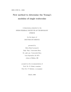 New method to determine the Young`s modulus of single trabeculae