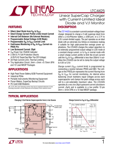 LTC4425 - Linear SuperCap Charger with Current