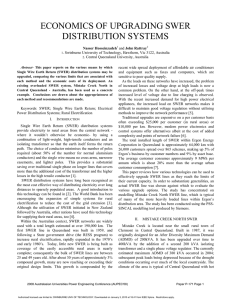 economics of upgrading swer distribution systems