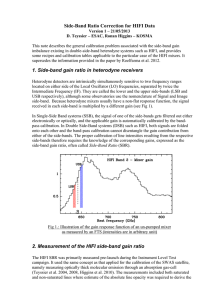 Side-Band Ratio Correction for HIFI Data - Herschel