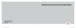2016 Warranty and Consumer Information Manual