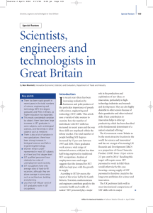 Scientists, engineers and technologists in Great Britain