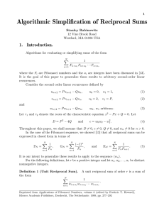 Algorithmic Simplification of Reciprocal Sums