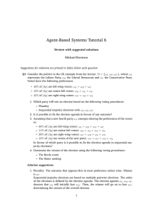 Agent-Based Systems Tutorial 6