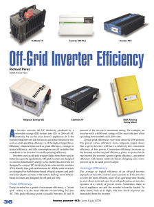 Off-Grid Inverter Efficiency