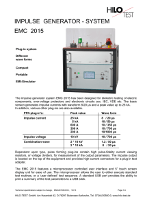 emc 2015 impulse generator - system