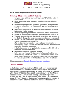 Ph.D. Degree Requirements and Procedures Summary