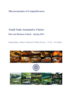 Tamil Nadu Automotive Cluster - Institute For Strategy And