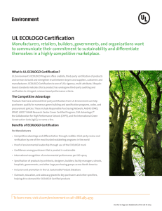 ECOLOGO Certification - Industries