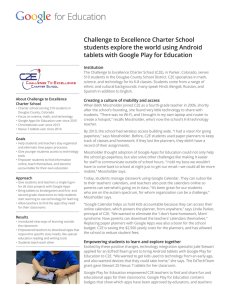 Challenge to Excellence Charter School students explore the world