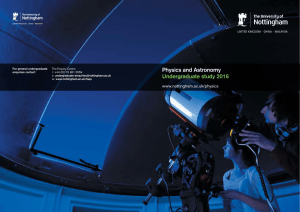 Physics and Astronomy - University of Nottingham