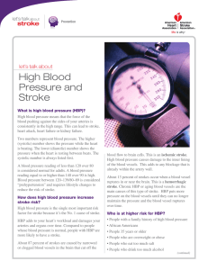 High Blood Pressure and Stroke