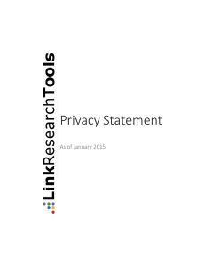 Privacy Statement - Link Research Tools