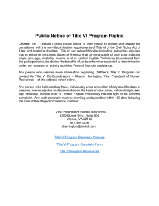 Public Notice of Title VI Program Rights