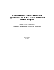An Assessment of Mass Reduction Opportunities for a 2017