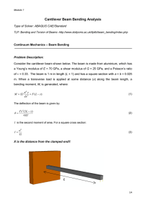 L Cantilever Beam Bending Analysis