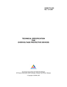 technical specification for overvoltage protective devices