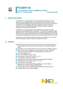 PCA9511A Hot swappable I2C-bus and SMBus bus buffer