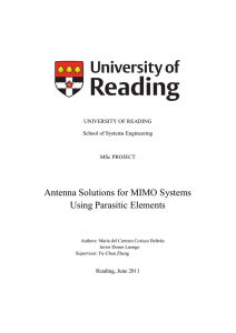 Antenna Solutions for MIMO Systems Using Parasitic Elements