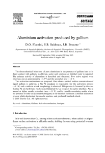 Aluminium activation produced by gallium