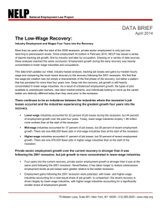 The Low-Wage Recovery - National Employment Law Project