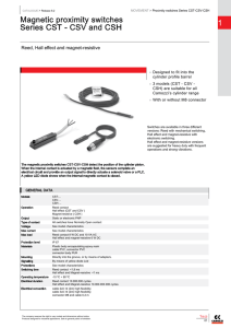 1 Magnetic proximity switches Series CST