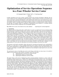 Optimization of Service Operations Sequence in a Four