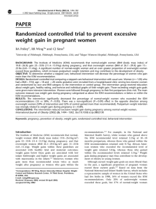 PAPER Randomized controlled trial to prevent excessive