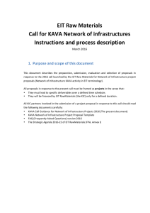 EIT Raw Materials Call for KAVA Network of infrastructures