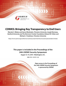 CONIKS: Bringing Key Transparency to End Users