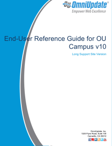 End-User Reference Guide - OU Campus Support Site