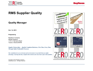 RMS Supplier Quality